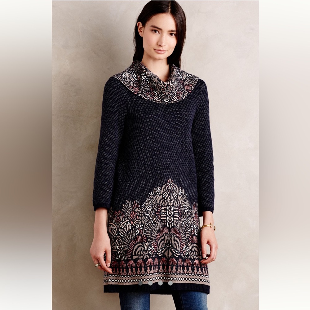 Moth Anthropologie Sweater Dress Women’s Large Cotton Wool Blend